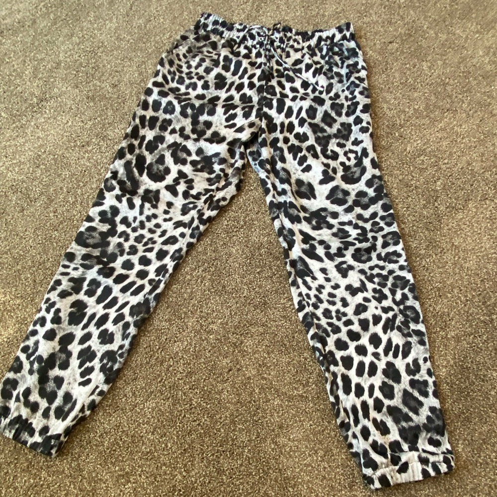 Michael Kors Leopard Print Silky Joggers SZ 8